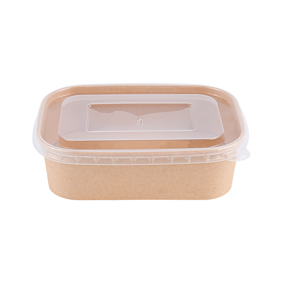 Kwadratowa miska papierowa o pojemności 500 ml z powłoką PE